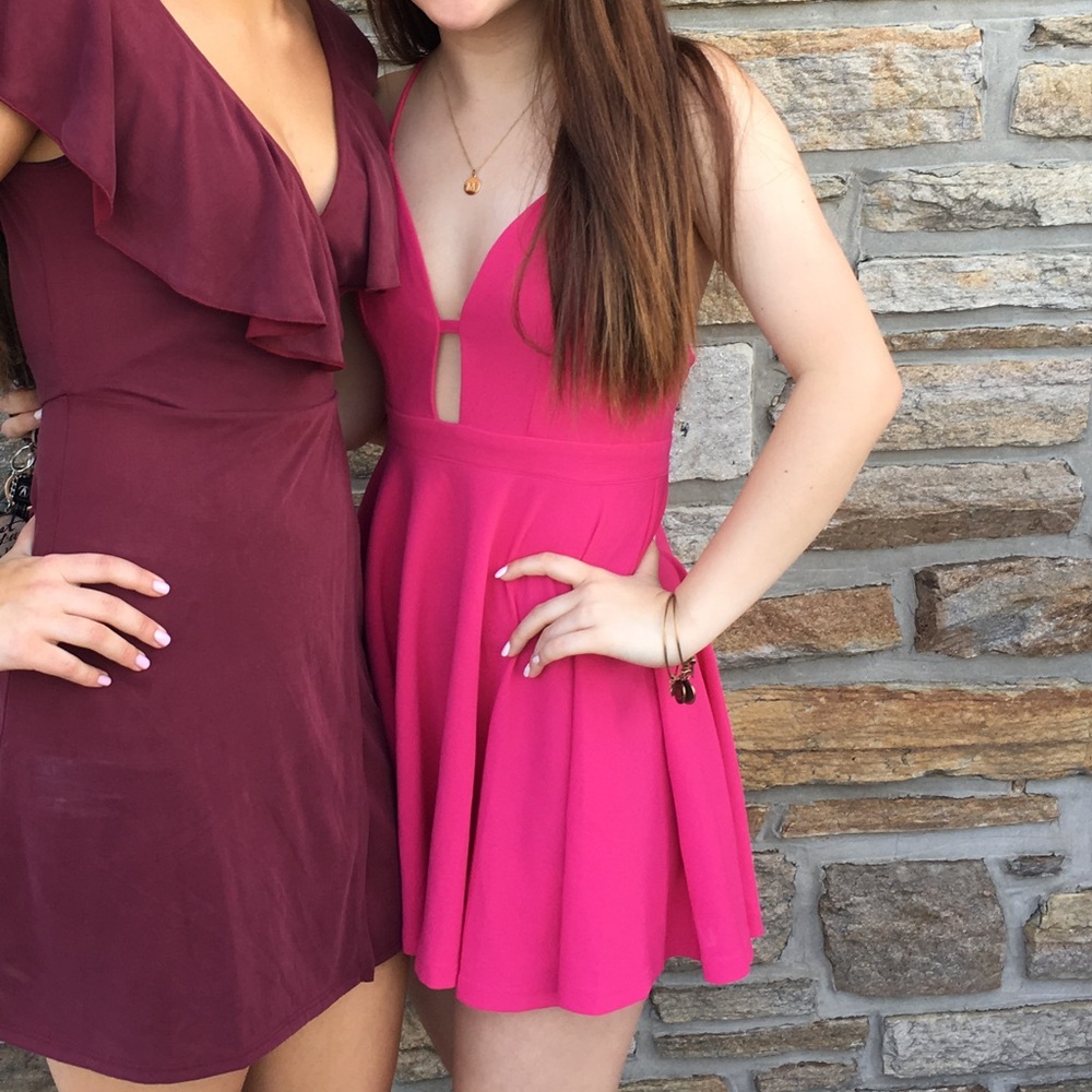 Hot Pink Skater Dress